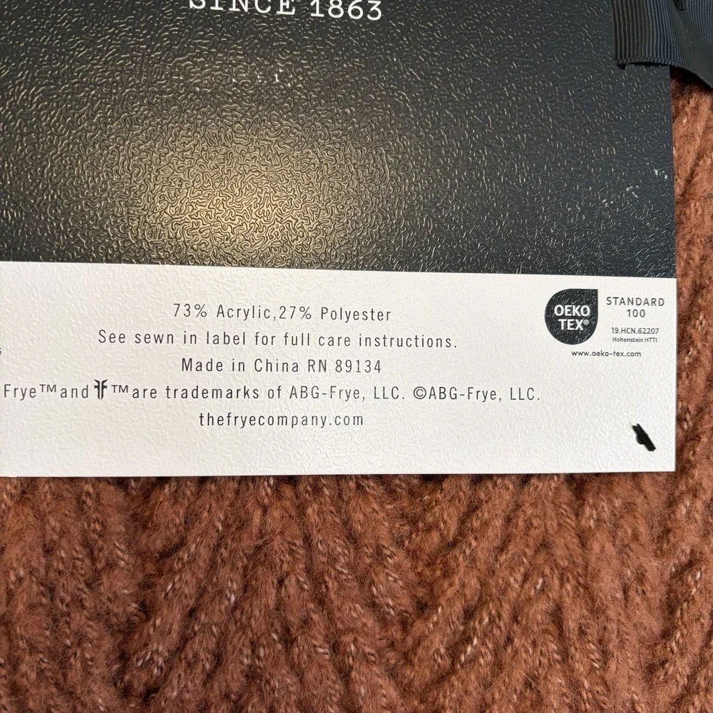 NWT FRYE Faux Mohair Oversized Throw Blanket 50